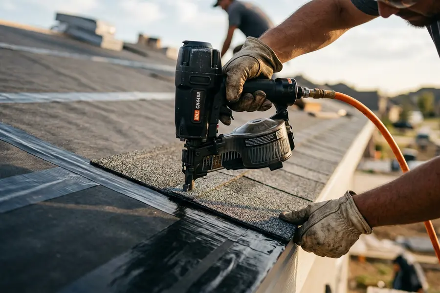 Beardman Building Services roofer sealing a fortified roof deck in Dover